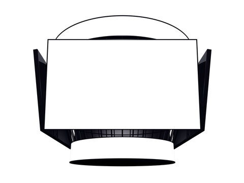 Jumbotron with blank displays, isolated 