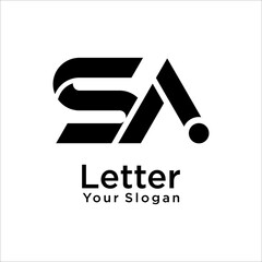 SA Letter, AS Logo Design Template