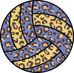 Volleyball Leopard Background Ornament Decoration