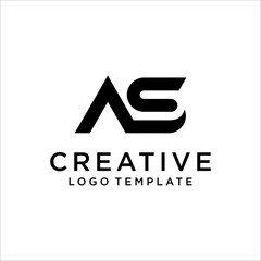 SA Letter, AS Logo Design Template