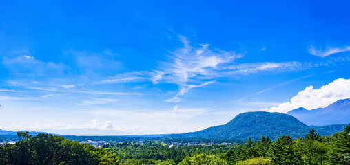 Obraz na płótnie Canvas Karuizawa panorama view in Nagano Japan