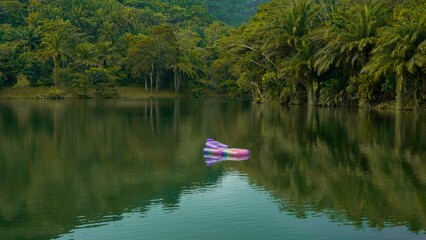 A boat floating on the beautiful magoroto forest