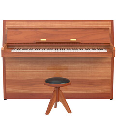 3d rendering illustration of an open vertical piano © Francesco Milanese