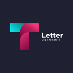 Letter T logo Design vector graphic alphabet symbol.