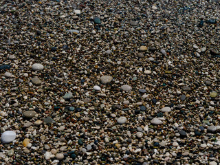 colorful pebbles on the beach