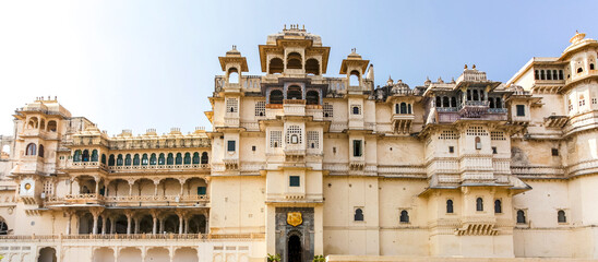 Exterior of Udaipur city palace, Rajasthan, India, Asia