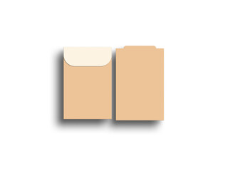 Envelope with a4 folder stationery mockup