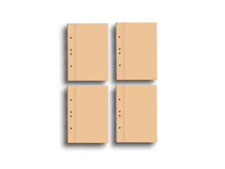 A4 document file stationery mockup