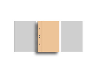 A4 file with letterhead stationery mockup