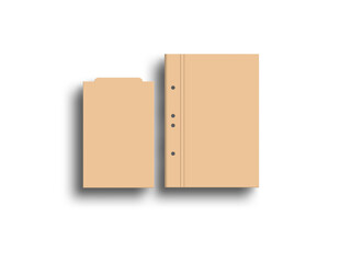 A4 document file with folder stationery mockup