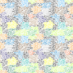Abstract spotted pattern, simulation of handwritten lines. Vector color "noise" on a transparent background. Seamless image.
