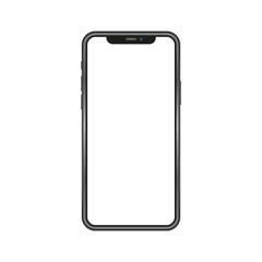 Vector of modern new black  smartphones isolated on white