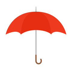 Red umbrella icon isolated on white background.