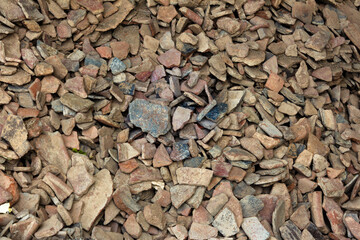 Heap of broken pottery pieces at Keezhadi excavation site, Madurai, Tamil Nadu