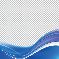 Blue curve abstract background