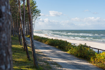 Ścieżka rowerowa nad morzem Mierzeja Wiślana © Marcin