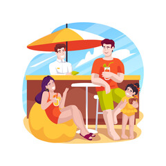 Beach bar isolated cartoon vector illustration.