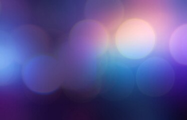 Big bokeh effect dark blue purple iridescent blur background.