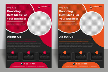 Corporate business flyer vector design, Flyer Template, IT company flyer, corporate banner