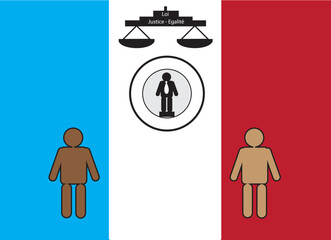 Hommes en opposition faces &agrave; un juge