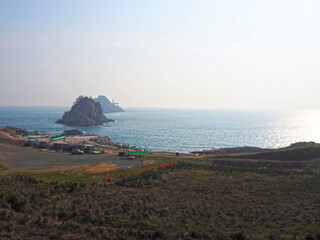 Rocks and sea surrounding Oryukdo Island, Busan, South Korea