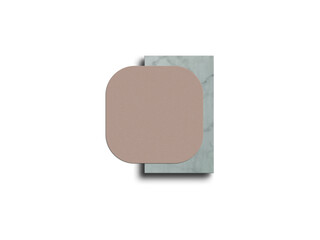 Square die cut business card mockup