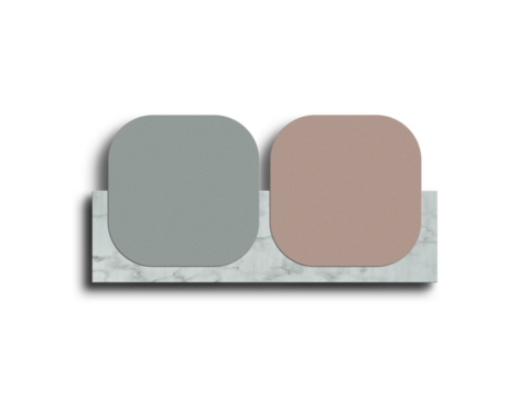 Square die cut business card mockup