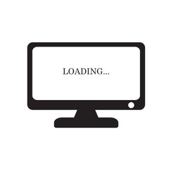 Computer Monitor Icon Vector Illustration