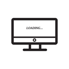 Computer Monitor Icon Vector Illustration