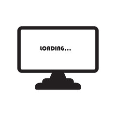 Computer Monitor Icon Vector Illustration