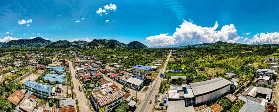 VISTA AEREA DEL DISTRITO DE LUYANDO NARANJILLO TINGO MARIA