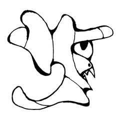 Weird monster sketchy drawing