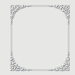 Frame, in the style of an ornament, Vector illustration eps 10, Art.