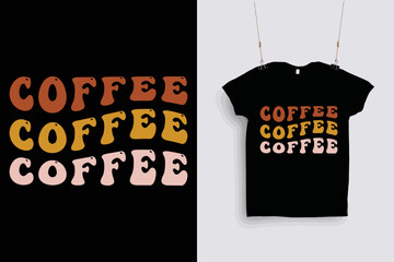 Coffee t shirt design template .