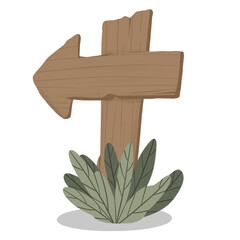 Blank Wooden Board Illustration for Information