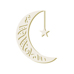 ornamental crescent moon © Biljana