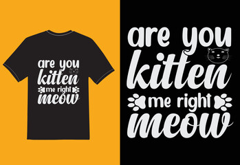 typography cats t shirt design