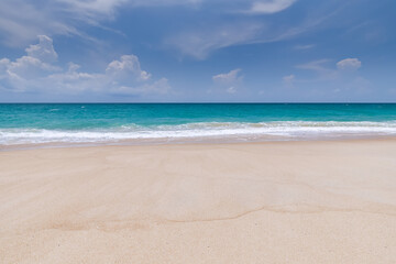 Fototapeta na wymiar tropical paradise beach with white sand,background concept,Phuket Province, Thailand