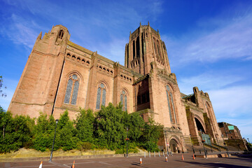Fototapeta na wymiar Liverpool Cathedral built on St James's Mount in Liverpool, Great Britain, UK