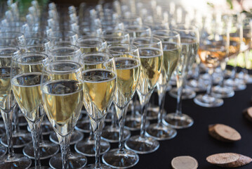 flûte de champagne lors d'une réception