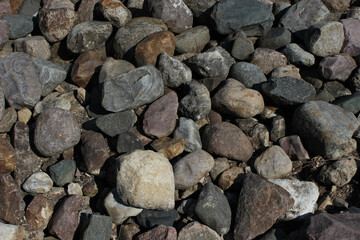 Background of stone cobblestones.High quality photography