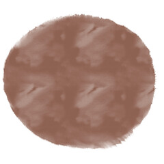 Abstract watercolor brown round shape illustration