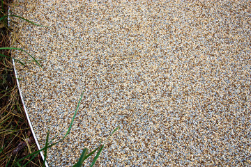 Protective brown cover of crumb rubber