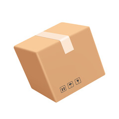 Fototapeta premium brown parcel box