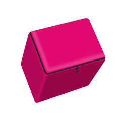 pink square food bag for delivery