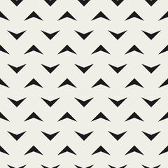 Geometric seamless pattern. Repeated abstract arrow background. Modern triangle gray texture. Repeating contemporary geometry design for prints. Black and white stylish patern. Vector illustration