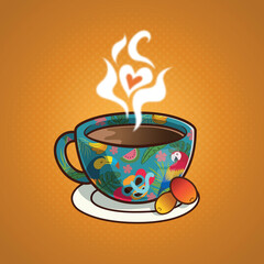Colombian coffee cup