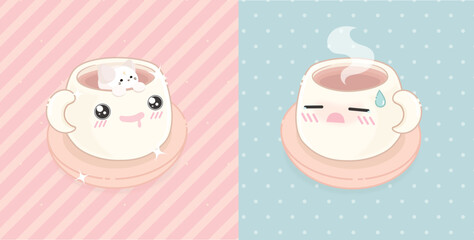 Kawaii coffee cups
