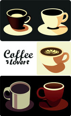 set of coffee cups