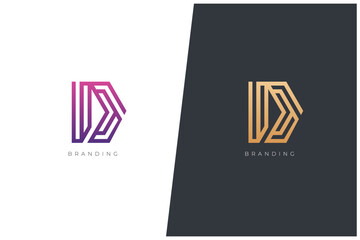 D Letter Logo Vector Trademark. Universal D Logotype Brand